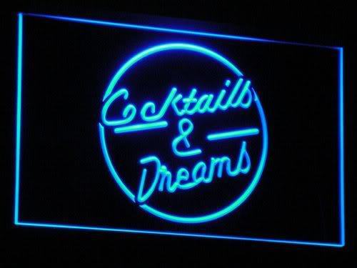 Cocktails & Dream Beer Bar Wine Neon Light Sign